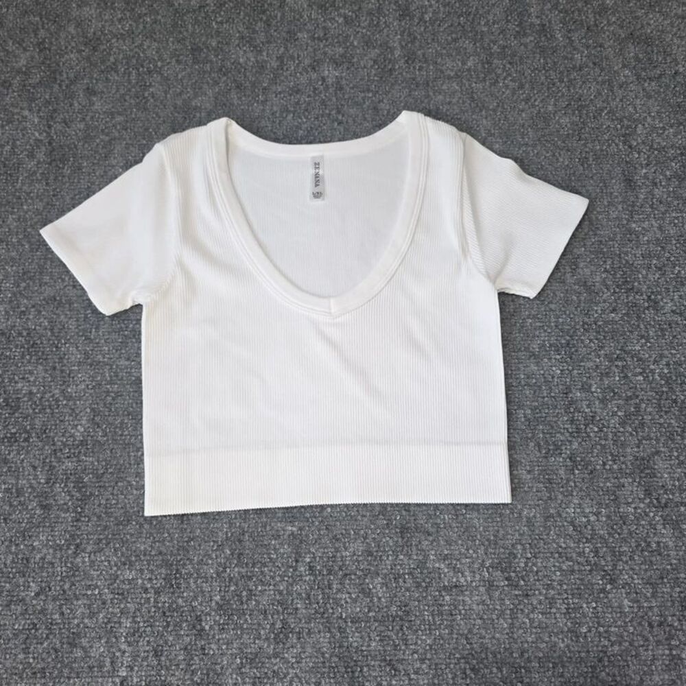 Zenana Crop Top White L/XL